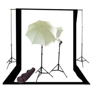 Umbrella light 2 backdrops kit