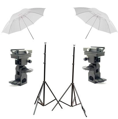 Strobist Photo Studio Flash Mount Umbrella Kit