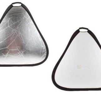 Collapsible 32" Triangular Reflector 2 in 1 White Silver