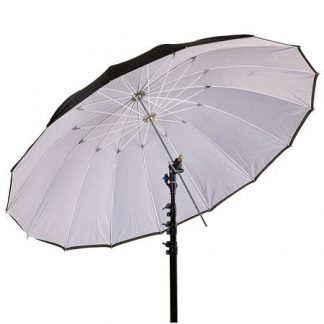 Pro 16-Rib 72in Black/white Parabolic Umbrella