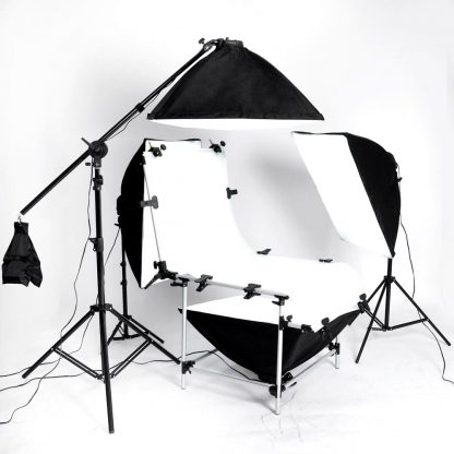 2000 watt output 4 head studio in a box shooting table kit